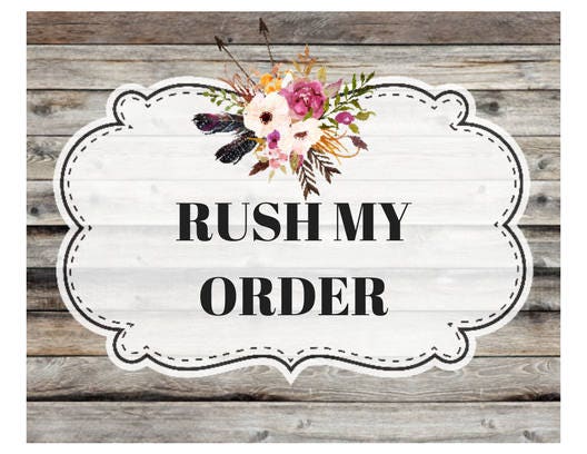 Rush My Order Fee