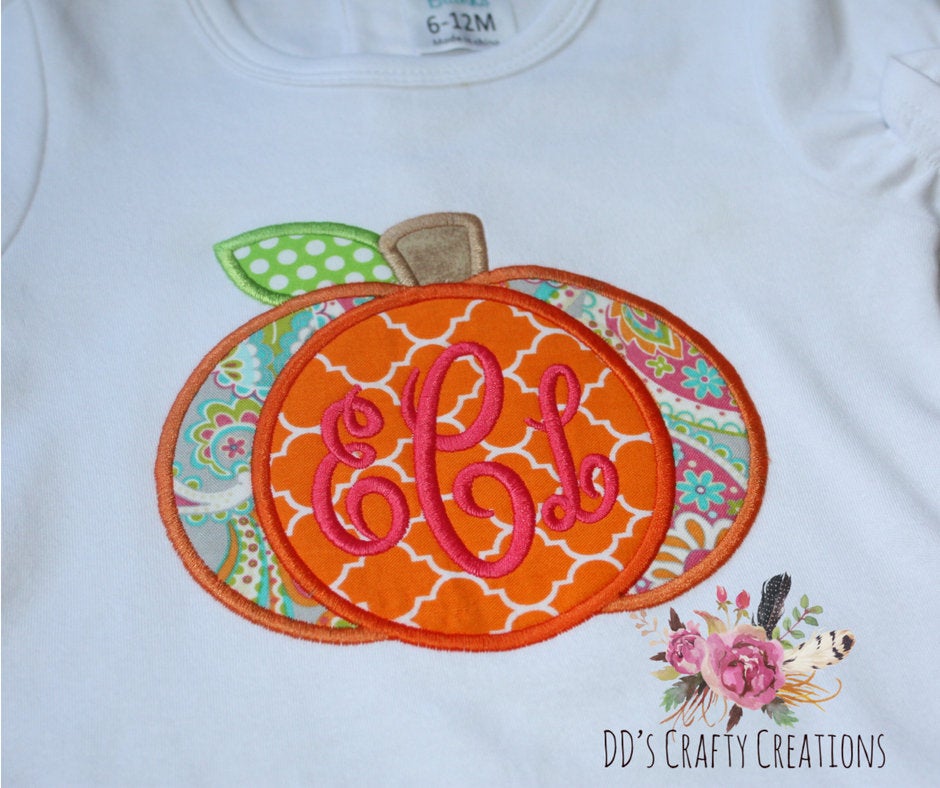 Girls Patchwork Pumpkin Shirt