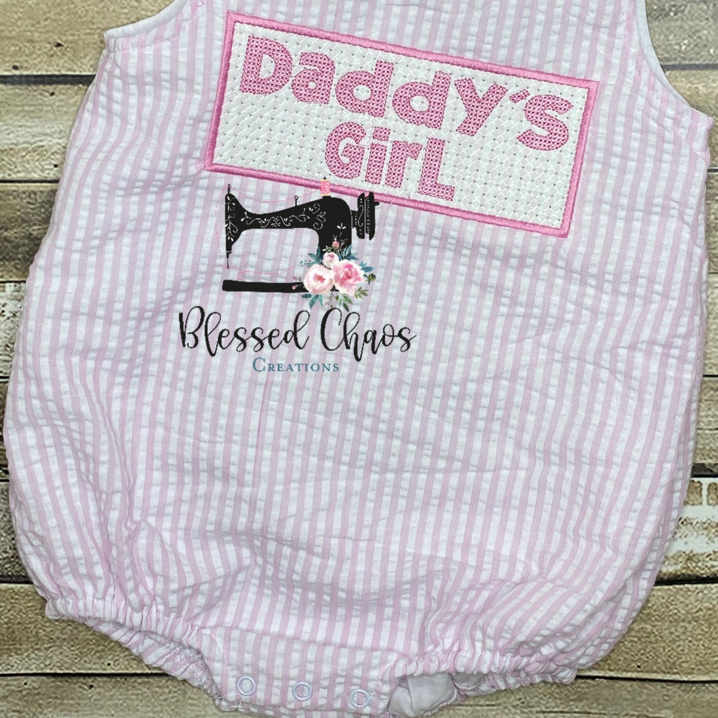 Daddy's Girl Seersucker Bubble, Girls Father's Day Outfit, I Love Dad Outfit, Daddy's Little Girl Outfit, Seersucker Bubble