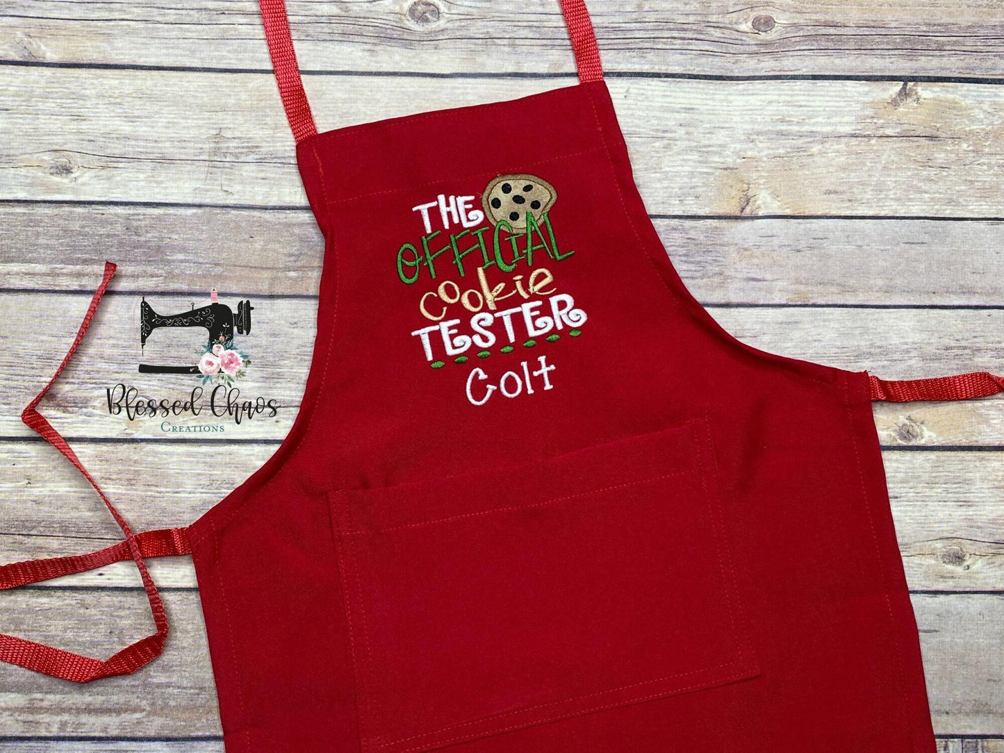 Christmas Cookie Baking Apron, Personalized Cookie Baking Apron, Cookie Tester Apron, Head Cookie Maker Apron, Christmas Apron