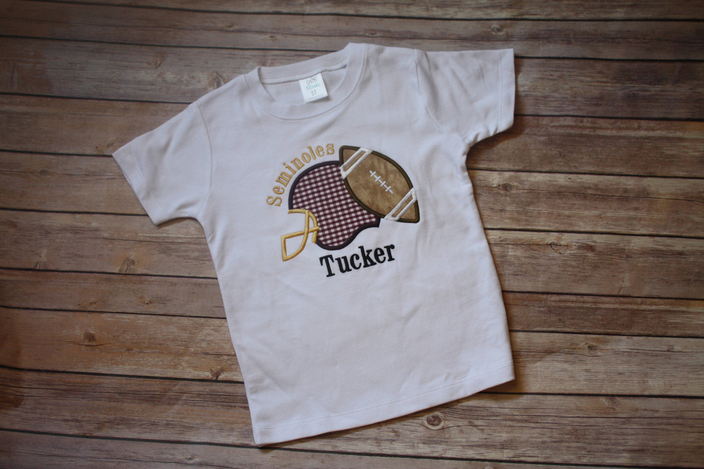 Boys Football Shirt, Personalized Helmet and Football Shirt, Football Season Shirt, Fall Toddler Shirt, College Team Football Toddler Shirt