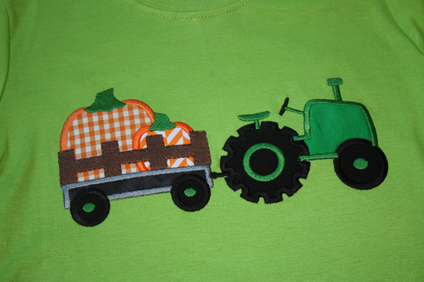 Boys Fall Pumpkin Farm Tractor Shirt