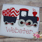 Boys Valentine Train with Hearts Appliqué Shirt, Choo choo Train Valentine Shirt, Toddler Boy Valentine's Day Shirt, Kids Valentine's Shirt