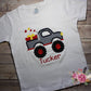 Boys Valentine's Day Big Truck Appliqué Shirt, Monster Truck Valentines Appliqué, Boys Valentine Shirtk, Kids Valentine Shirt