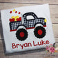 Boys Valentine's Day Big Truck Appliqué Shirt, Monster Truck Valentines Appliqué, Boys Valentine Shirtk, Kids Valentine Shirt