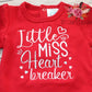Little Miss Heart Breaker Baby Bodysuit, Girls Valentine Shirt, Baby Valentine Shirt, Heart breaker, Valentine's Day, Miss Heart Breaker