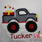 Boys Valentine's Day Big Truck Appliqué Shirt, Monster Truck Valentines Appliqué, Boys Valentine Shirtk, Kids Valentine Shirt