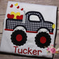 Boys Valentine's Day Big Truck Appliqué Shirt, Monster Truck Valentines Appliqué, Boys Valentine Shirtk, Kids Valentine Shirt