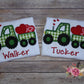Boys Valentine's Day Tractor with Trailer and Hearts Appliqué Shirt, Boys Valentine Shirt, Kid Valentine Shirt, Tractor Valentine