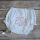 Baby Girl Pink Monogrammed Bloomers, Diaper Cover