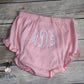Baby Girl White Monogrammed Bloomers, Diaper Cover