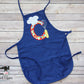 Personalized Child's Apron, Child Chef's Hat Applique Apron, Custom Child's Apron, Kids Culinary Apron with Pockets & Tie, Cooking with Kids