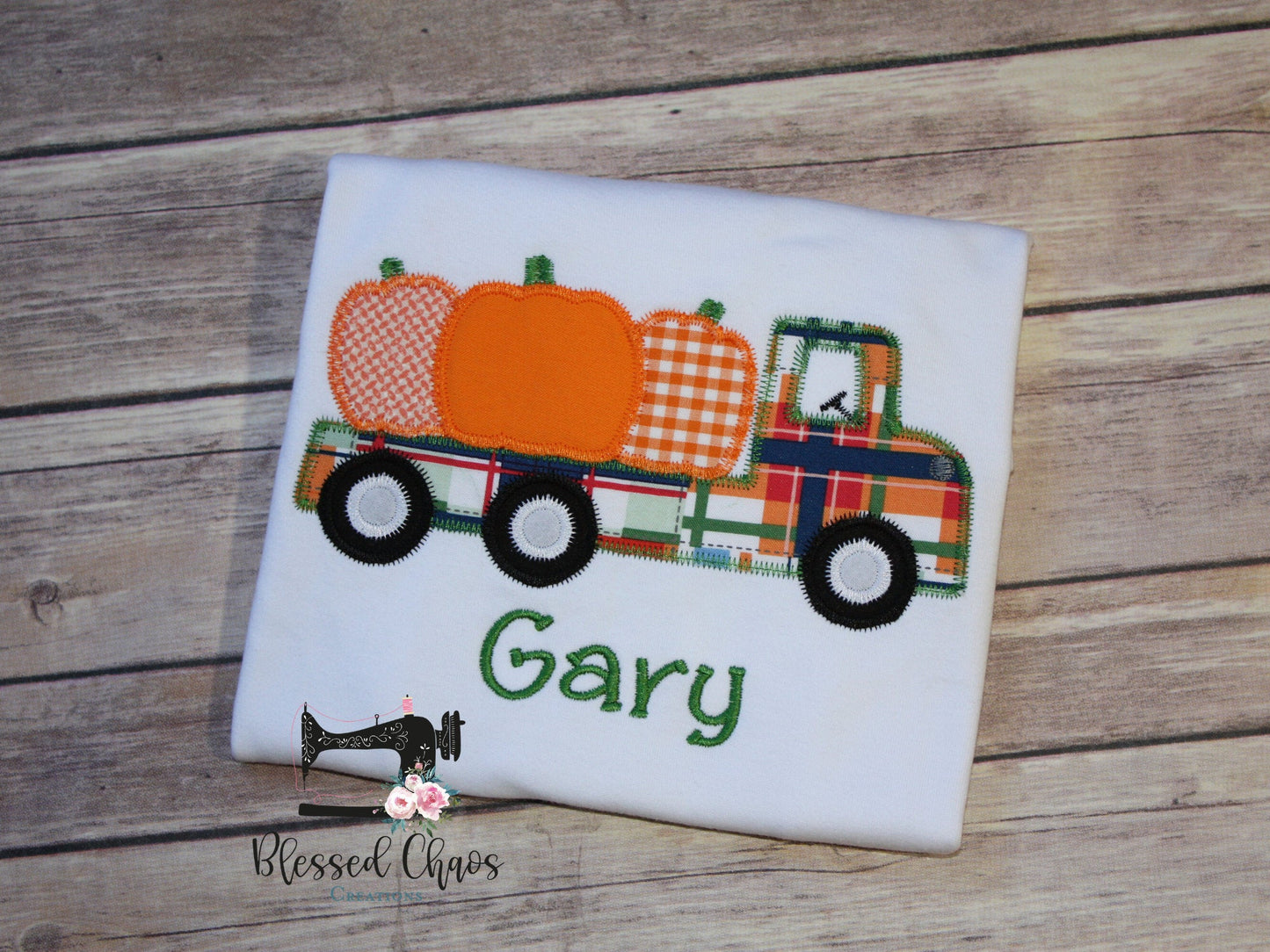 Boys Fall Pumpkin Truck Shirt