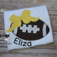 Girls Football with Bow Game Day Shirt