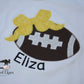 Girls Football with Bow Game Day Shirt