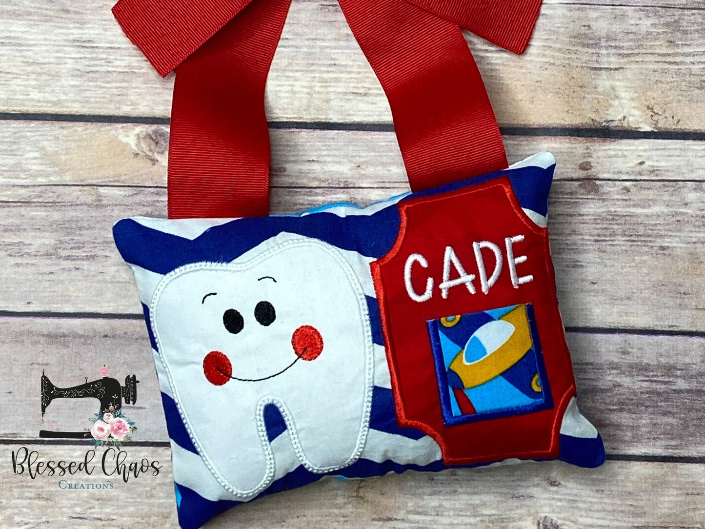 Boys Airplane Tooth Fairy Pillow