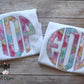 Large Circle Monogram Girls Shirt, Girls Three Letter Circle Monogram Appliqué Shirt, Embroidered Monogram, Circle Monogram Appliqué