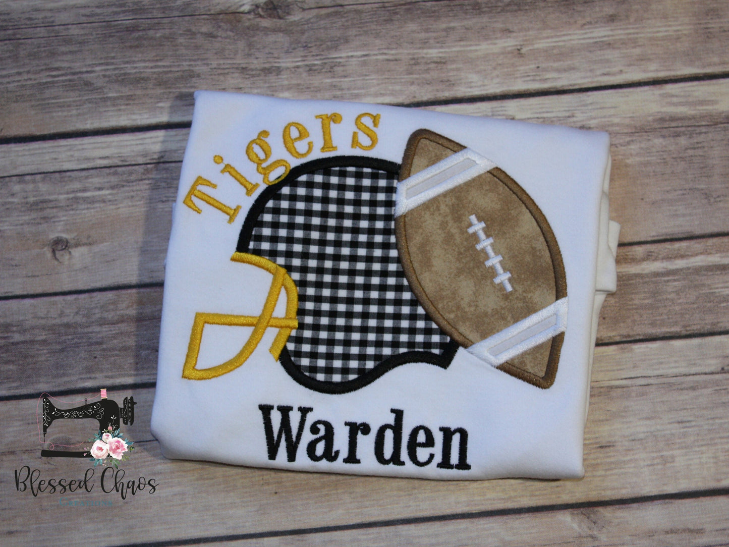 Boys Football Shirt, Personalized Helmet and Football Shirt, Football Season Shirt, Fall Toddler Shirt, College Team Football Toddler Shirt