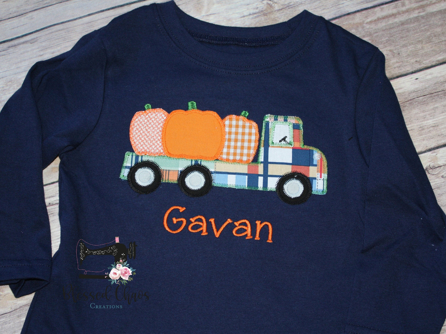 Boys Fall Pumpkin Truck Shirt