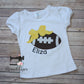 Girls Football with Bow Game Day Shirt