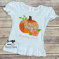 Girls Patchwork Pumpkin Fall Shirt