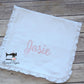Monogrammed Cotton Ruffle Baby Burp Cloth, Personalized Baby Shower Gift, Custom Baby Gift, Baby Girl Gift
