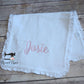 Monogrammed Cotton Ruffle Baby Burp Cloth, Personalized Baby Shower Gift, Custom Baby Gift, Baby Girl Gift