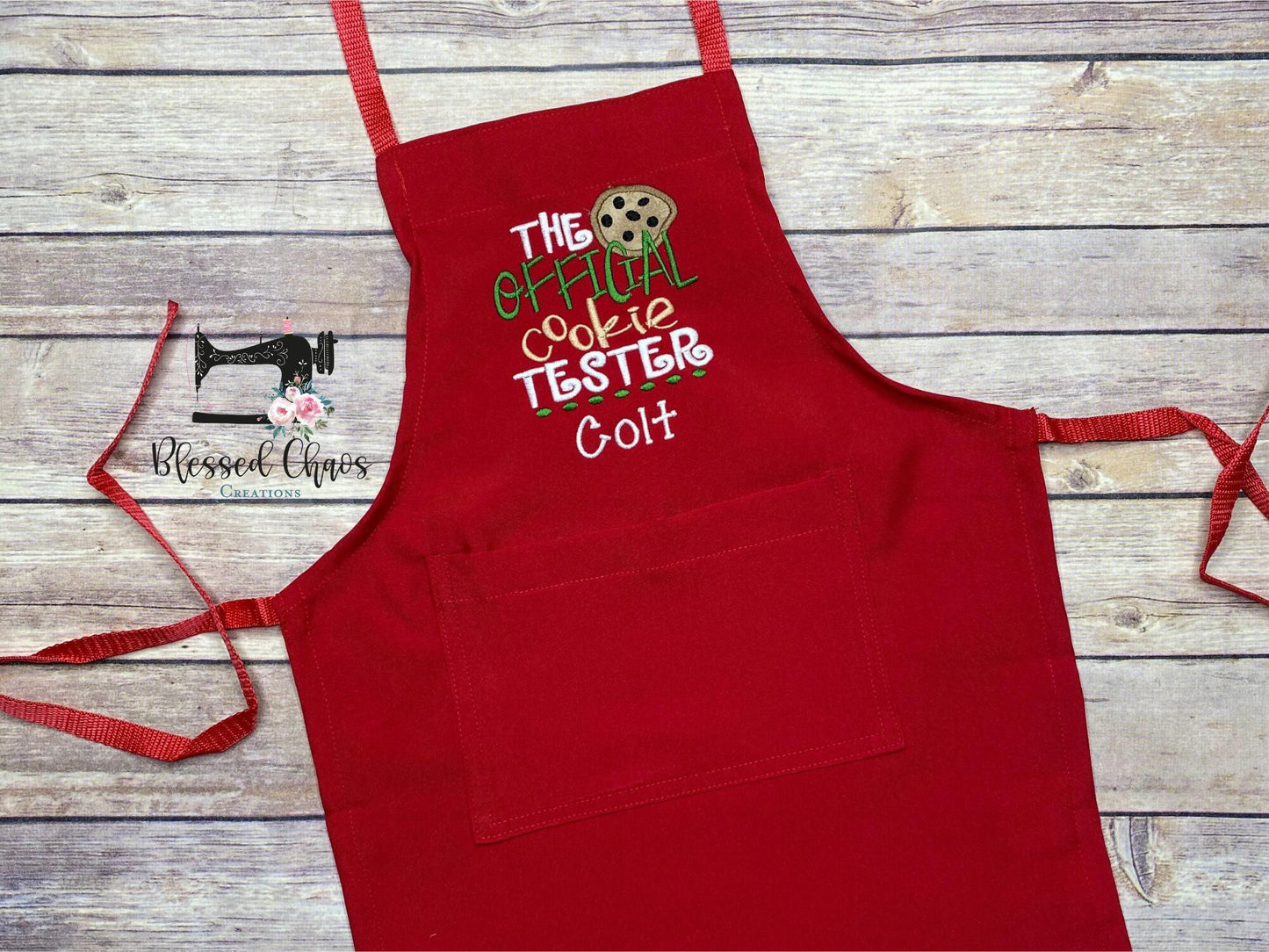 Christmas Cookie Baking Apron, Personalized Cookie Baking Apron, Cookie Tester Apron, Head Cookie Maker Apron, Christmas Apron