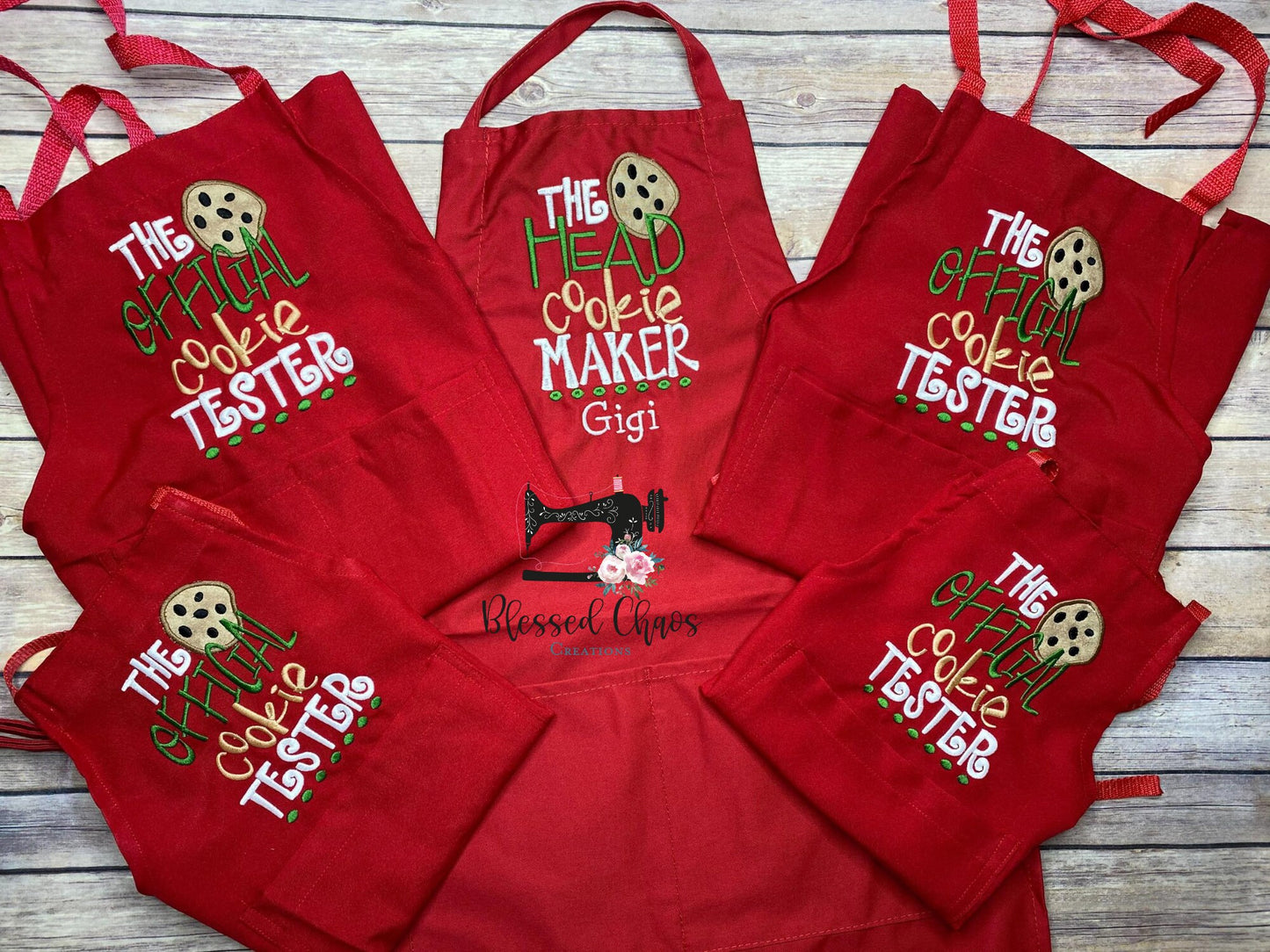 Christmas Cookie Baking Apron, Personalized Cookie Baking Apron, Cookie Tester Apron, Head Cookie Maker Apron, Christmas Apron