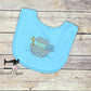 Noah's Ark Baby Bib and Burp Rag Set, Personalized Baby Bib Burp Cloth Set, Religious Baby Gift, Noah's Ark