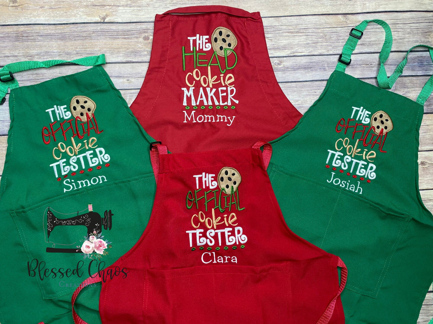 Christmas Cookie Baking Apron, Personalized Cookie Baking Apron, Cookie Tester Apron, Head Cookie Maker Apron, Christmas Apron
