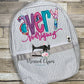Kids Personalized Applique backpack, Fabric Name Backpack, Daycare Bookbag, Personalized Booksak, Girls Seersucker Bookbag