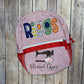 Boys Personalized Applique backpack, Fabric Name Backpack, Daycare Bookbag, Personalized Booksack, Seersucker Bookbag