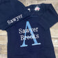 Personalized Coming Home Outfit, Monogramed Baby Boy Romper, Baby Boy Monogrammed Bodysuit, Shower Gift For Baby Boy