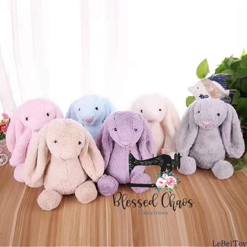 Personalized Embroidered Bunny, Custom Plush Easter Bunny with Name, Monogrammed Easter Bunny, Personalized Easter Bunny, First Easter Gift