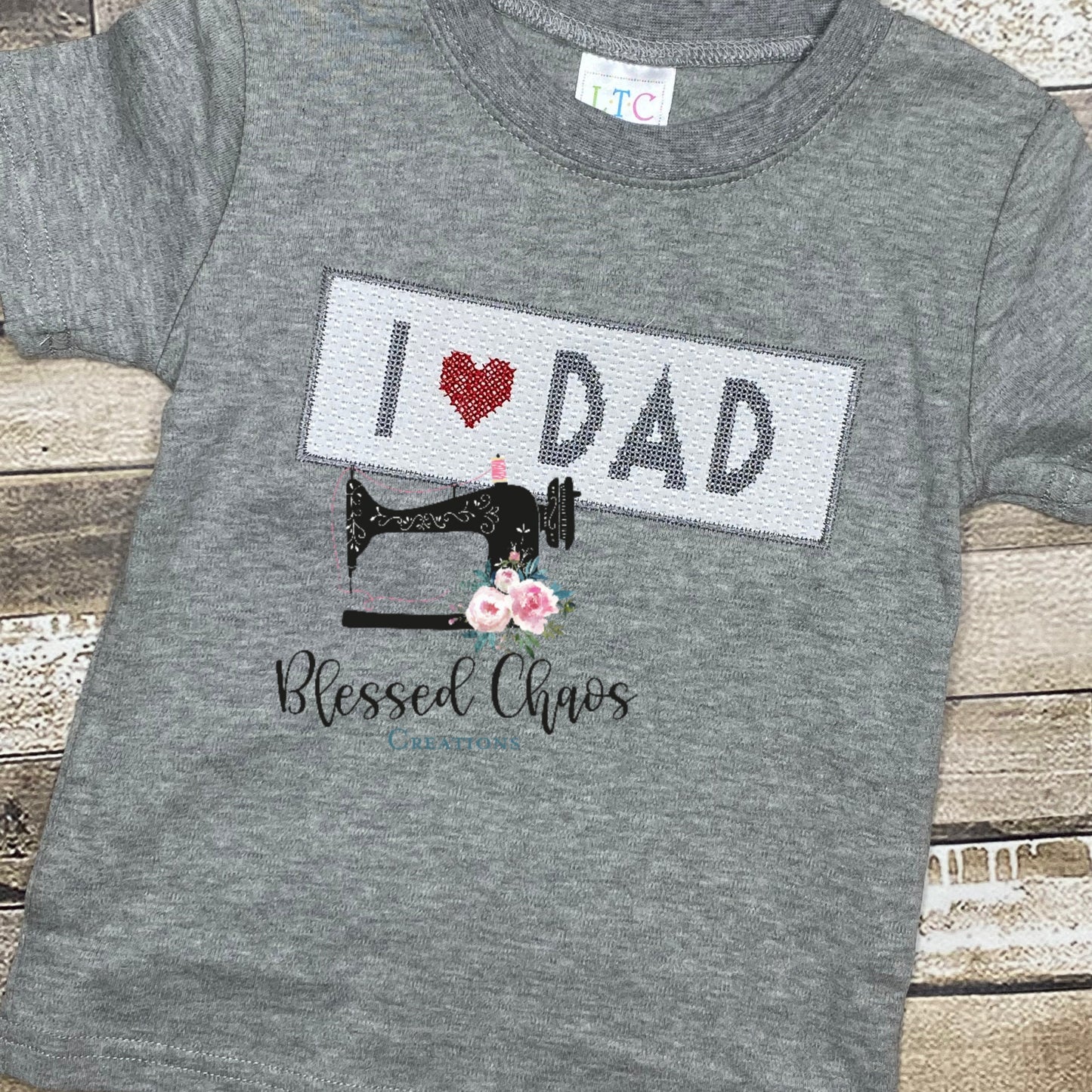 I Love Dad Boys Shirt, Boys Father's Day Outfit, I Love Dad Outfit, Faux Smock I Love Dad Shirt, New Dad Shirt