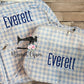Personalized Embroidered Kids Backpack, Boys Monogrammed School Backpack, Blue Gingham Bookbag, Daycare Bag, Personalized Booksack, Nylon