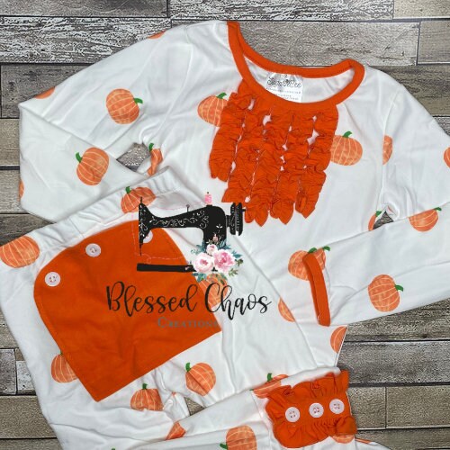 Kids Pumpkin Buttflap Pajamas, Monogrammed Fall Pajamas for Kids, Kids Fall Buttflap Pajamas, Kids Pumpkin PJs, Personalized Pumpkin Jammies