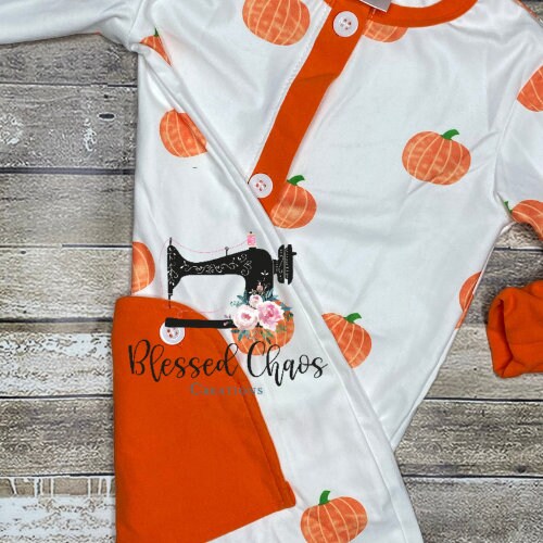 Kids Pumpkin Buttflap Pajamas, Monogrammed Fall Pajamas for Kids, Kids Fall Buttflap Pajamas, Kids Pumpkin PJs, Personalized Pumpkin Jammies