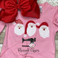 Personalized Christmas Romper, Embroidered Santa Outfit, Baby's First Christmas, Baby Girl Christmas Outfit, Monogrammed Christmas Romper