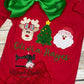 Personalized Christmas Romper, Embroidered Christmas Trio Outfit, Baby's First Christmas, Baby Girl Christmas Outfit, Girls Santa Outfit