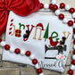 Embroidered Christmas Name Shirt, Girls Christmas Shirt, Boys Christmas Shirt, Christmas Name Top, Christmas Outfit, Holiday Monogram Tee
